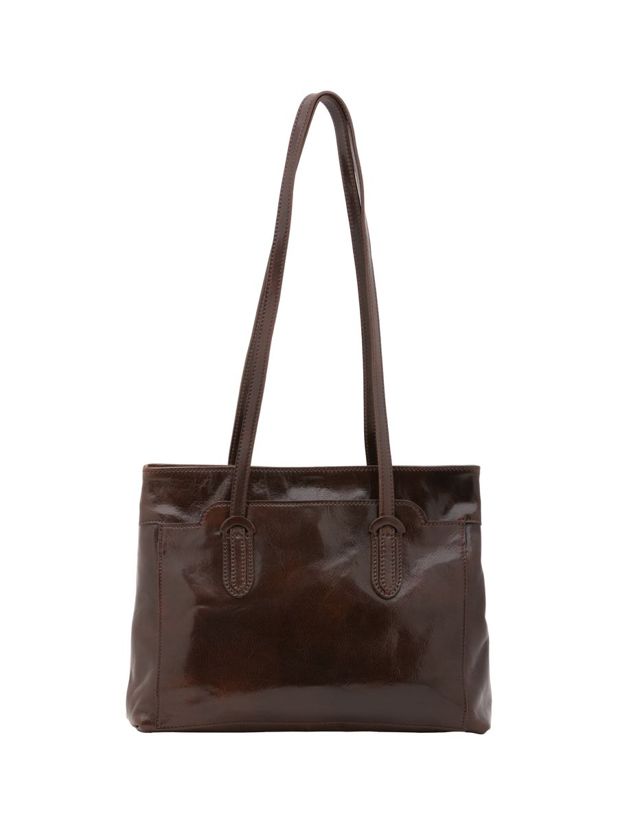 Elegante Leder-Tote mit Schnalle