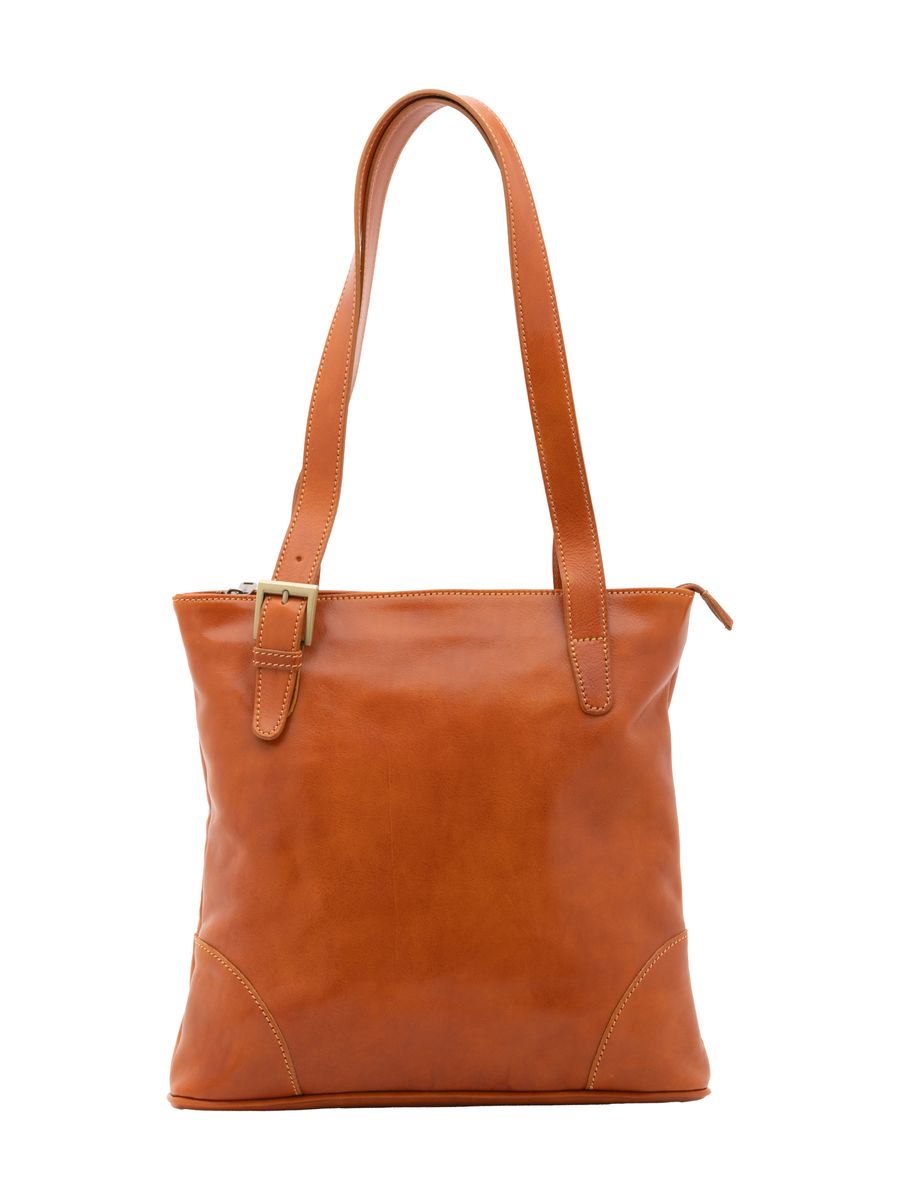 Elegante Leder-Tote mit Schnalle