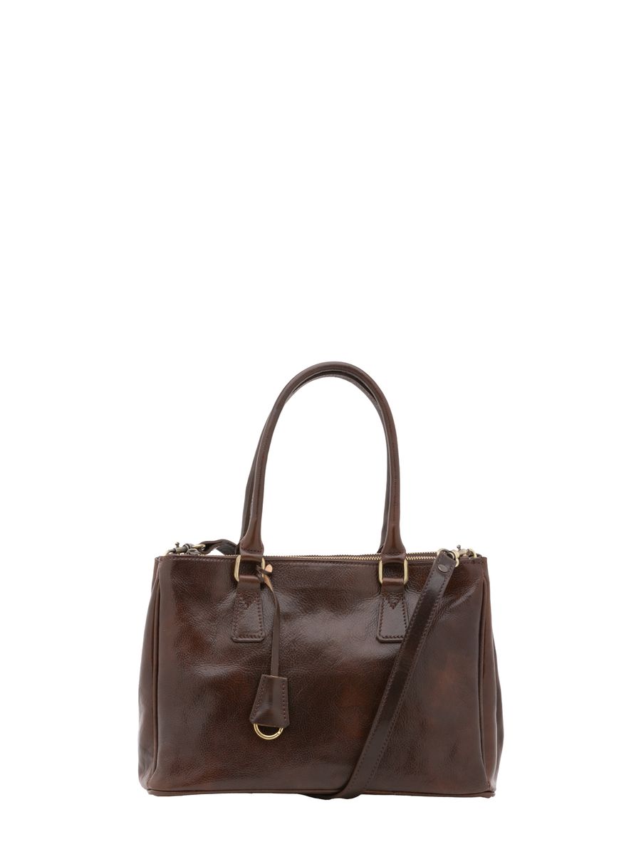 Elegante Leder-Tote mit Schnalle