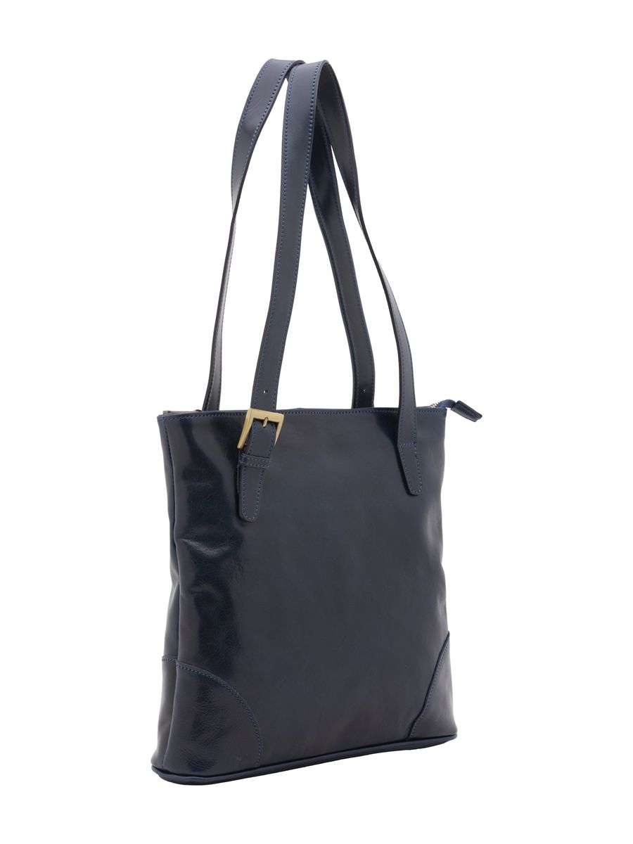Elegante Leder-Tote mit Schnalle