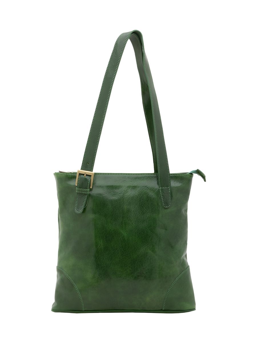 Elegante Leder-Tote mit Schnalle