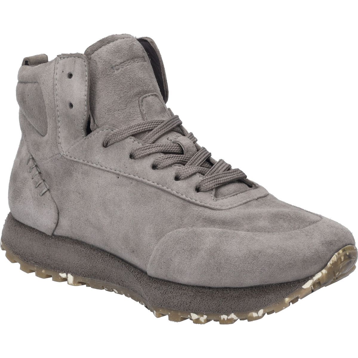 Hoher Veloursleder-Sneaker zum Schnüren