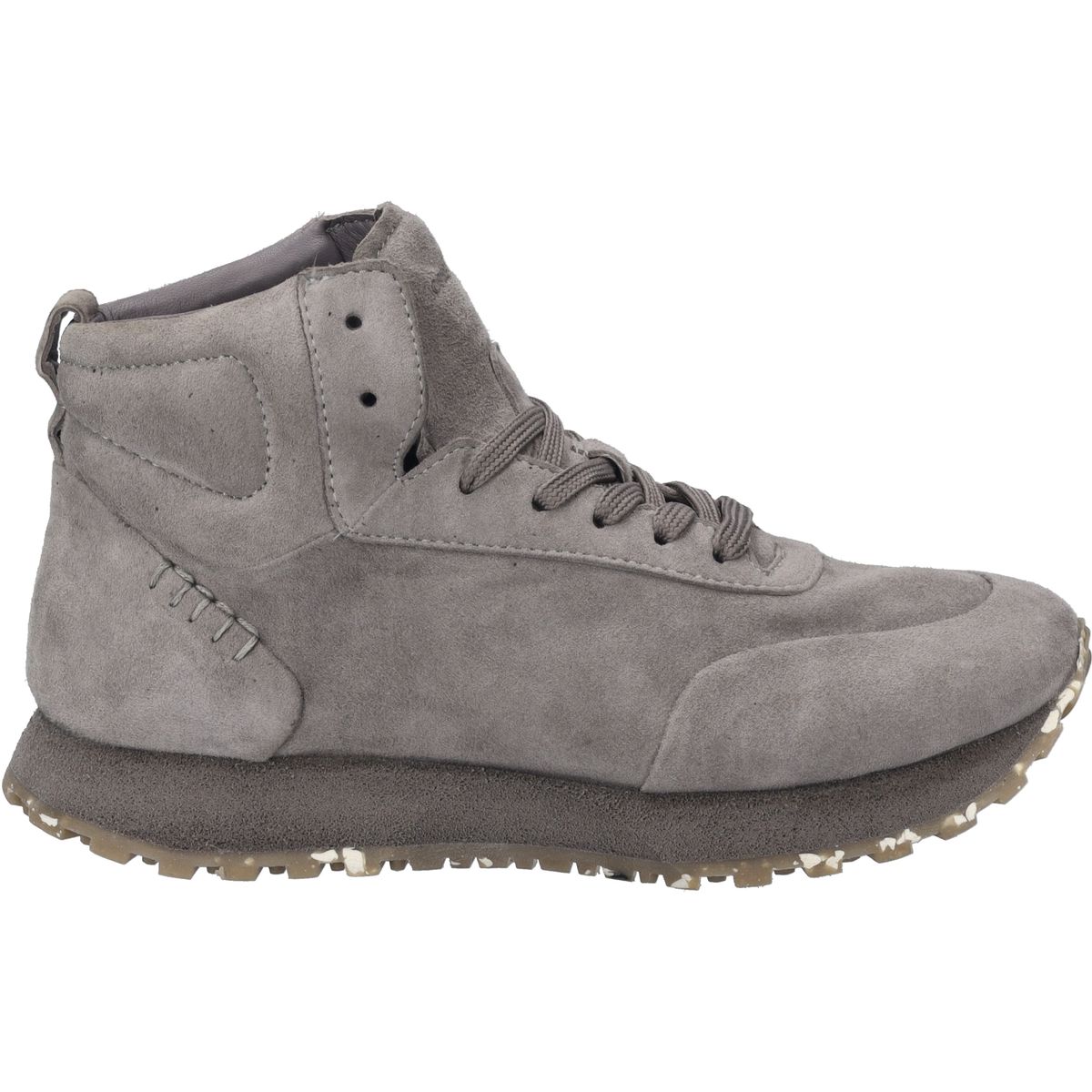 Hoher Veloursleder-Sneaker zum Schnüren