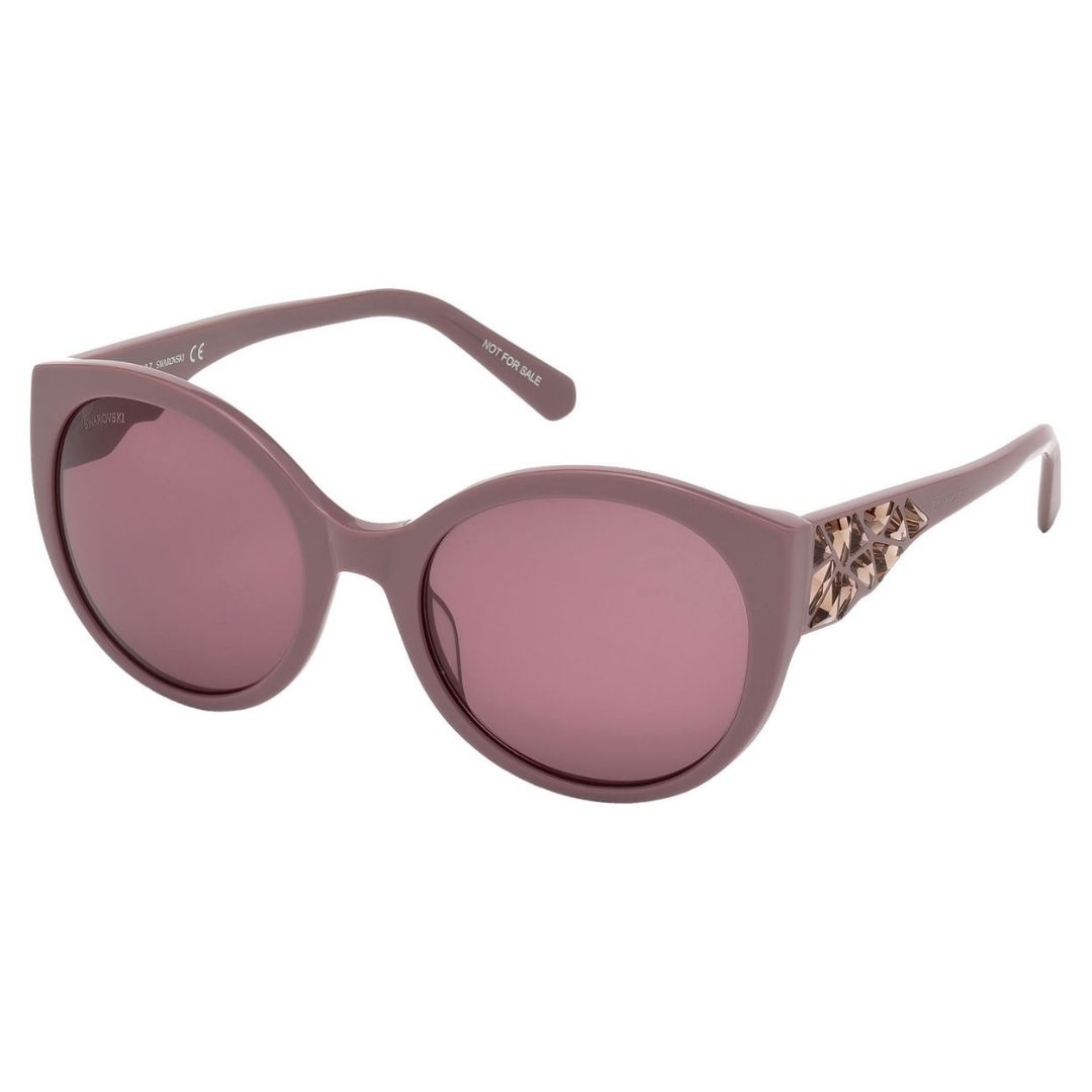 Katzenaugen-Sonnenbrille mit Kristallverzierung