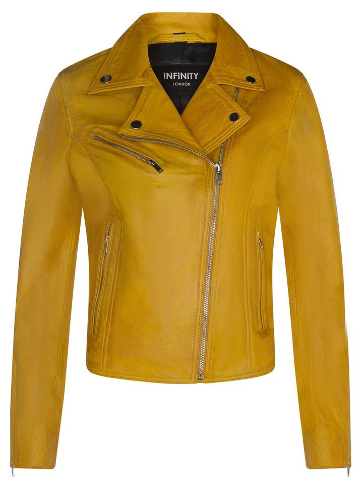 Klassische Brando Leder-Bikerjacke