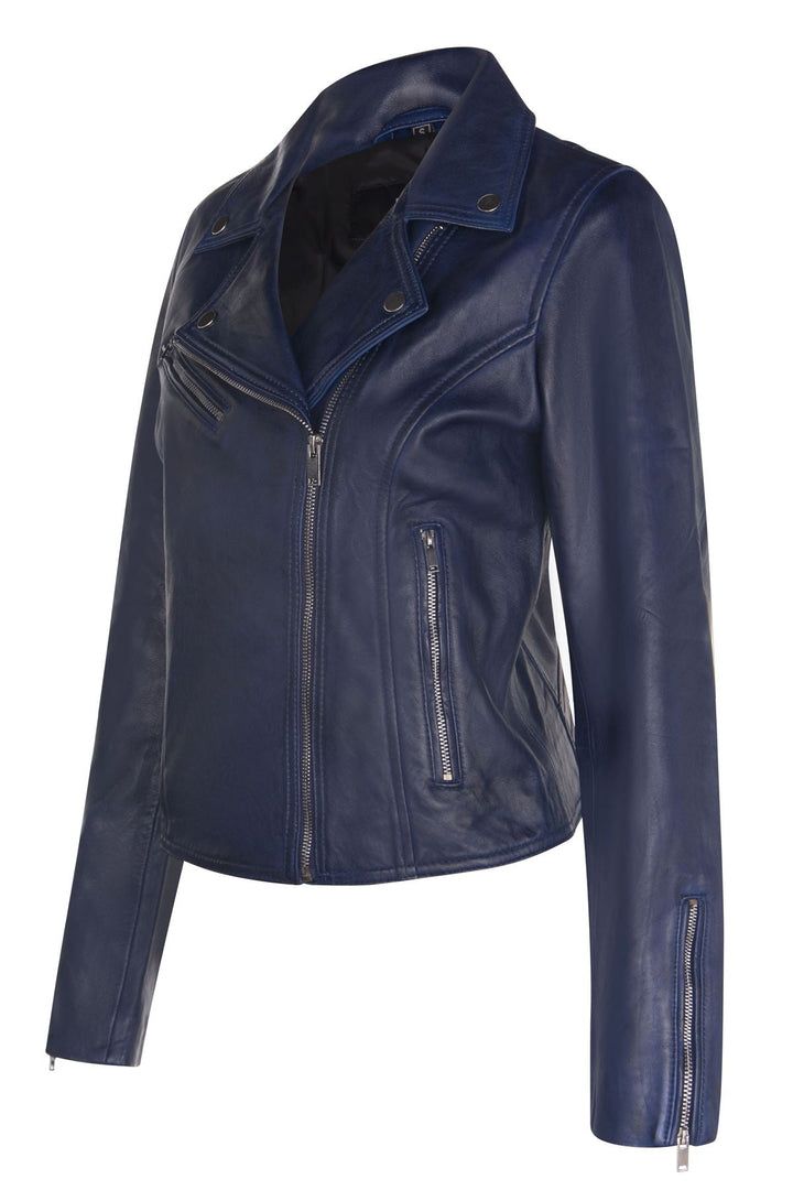 Klassische Brando Leder-Bikerjacke