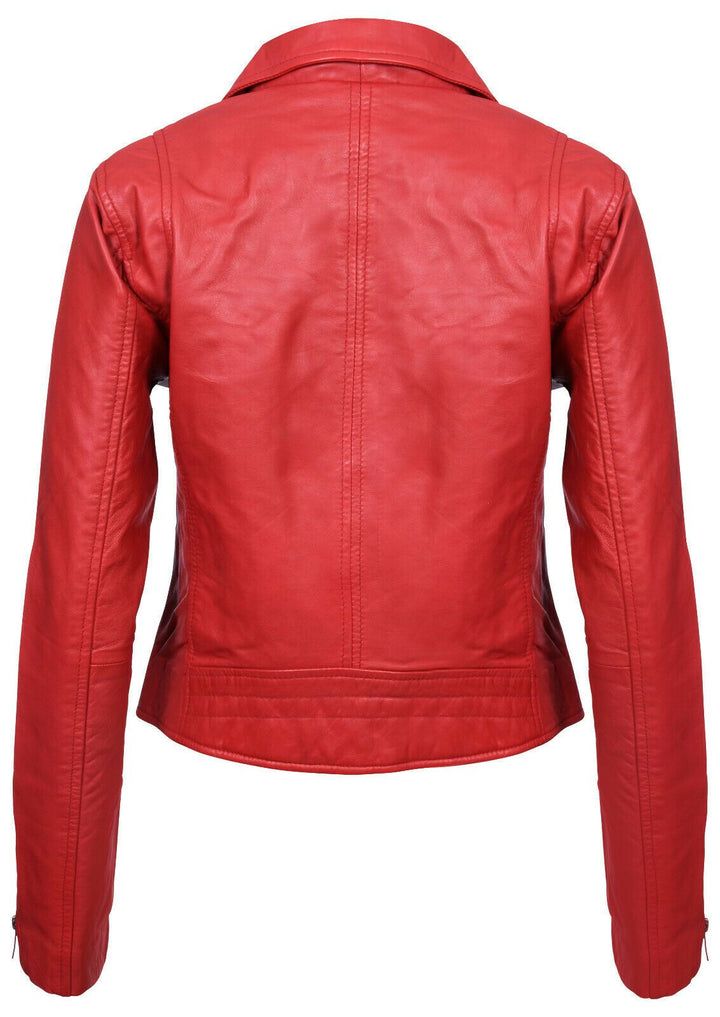 Klassische Brando Leder-Bikerjacke