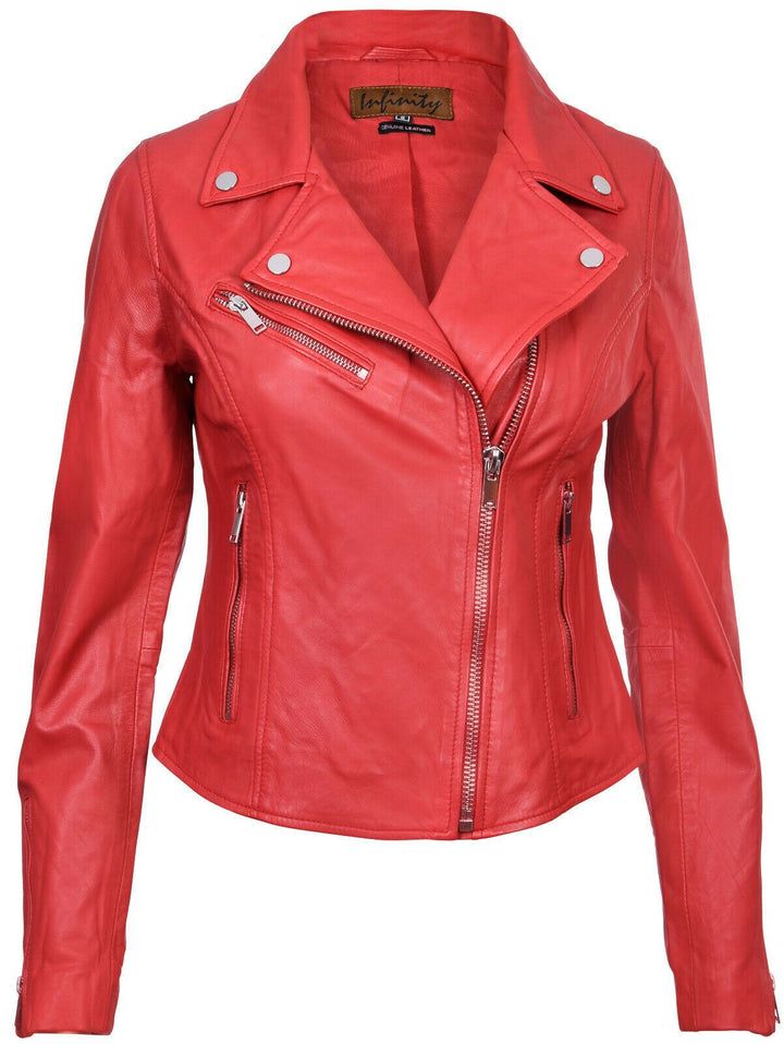 Klassische Brando Leder-Bikerjacke