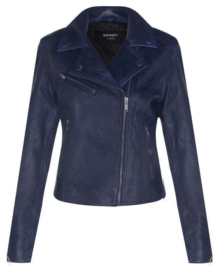Klassische Brando Leder-Bikerjacke