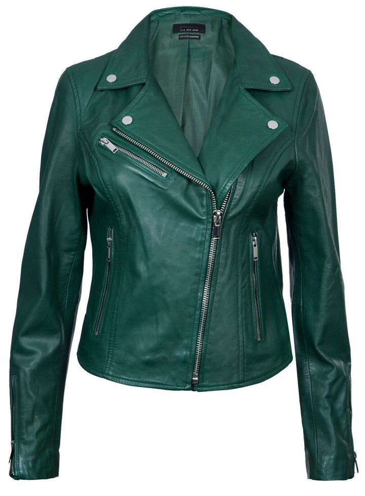 Klassische Brando Leder-Bikerjacke