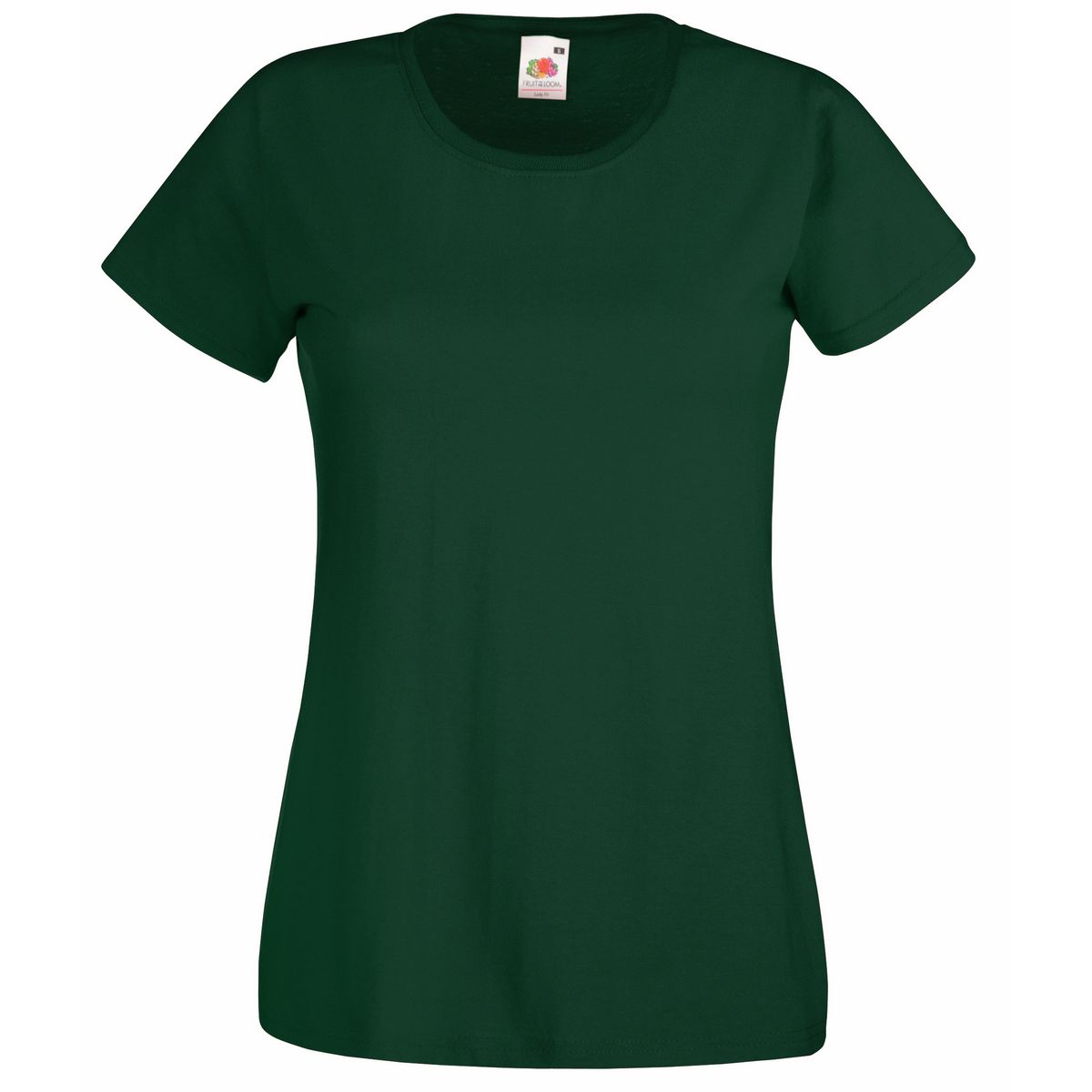 Tailliertes Baumwoll-T-Shirt mit Rundhalsausschnitt