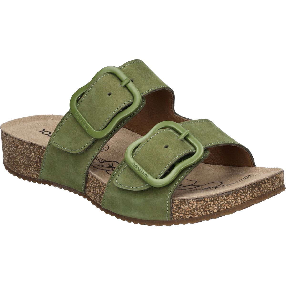 Nubukleder-Sandalen mit Schnallenriemen