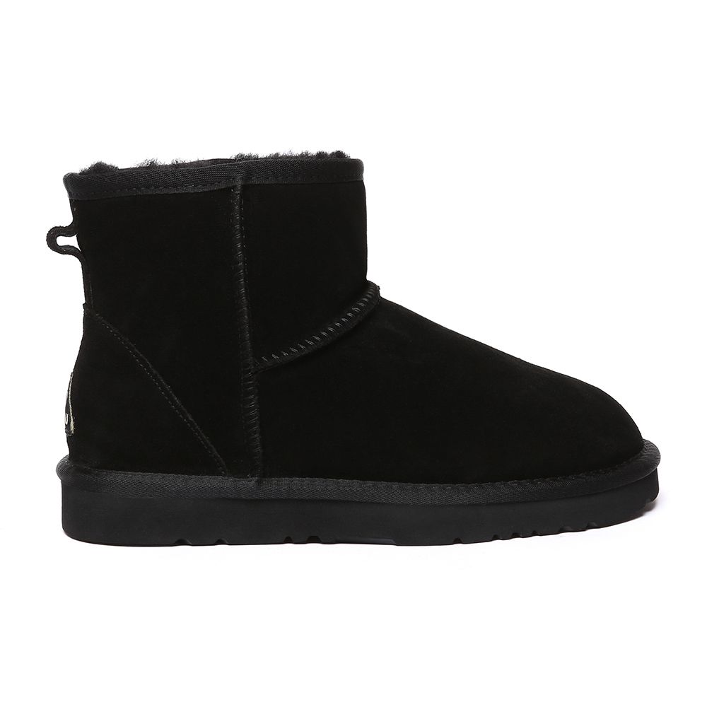 Gemütliche Mini Wildleder Lammfellstiefel