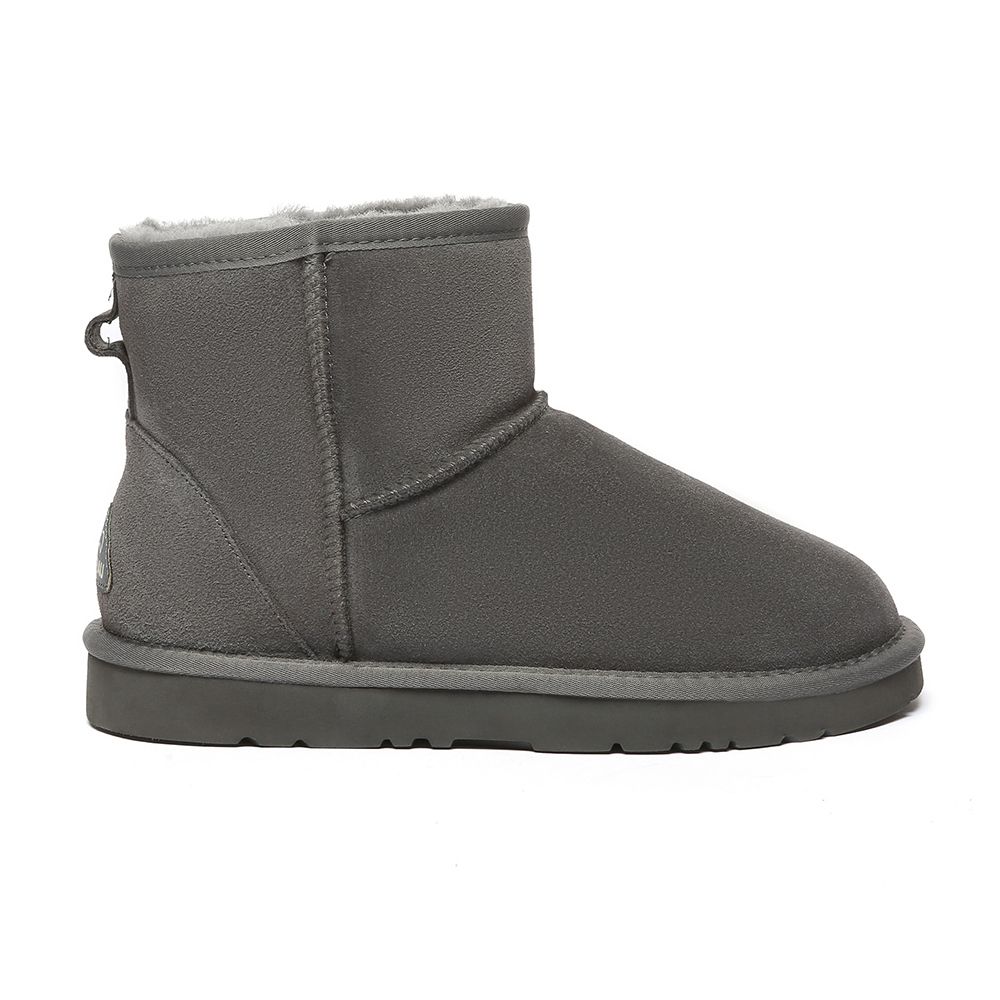 Gemütliche Mini Wildleder Lammfellstiefel