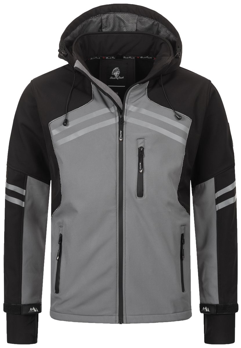 Funktionale Softshell-Outdoorjacke mit Kapuze