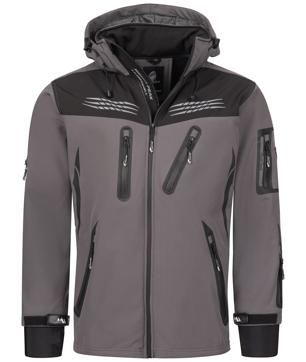 Funktionale Softshell-Outdoorjacke mit Kapuze