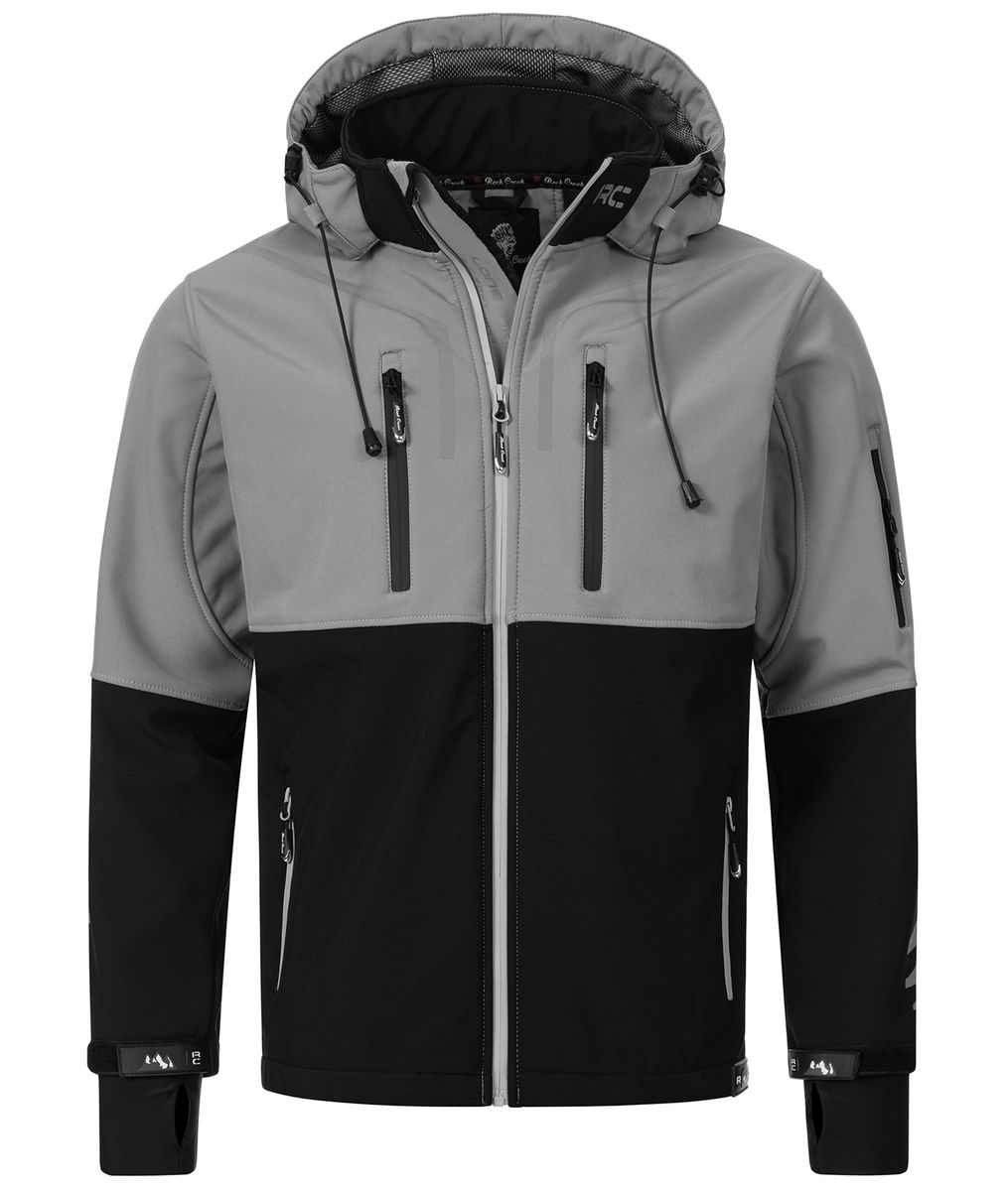 Funktionale Softshell-Outdoorjacke mit Kapuze