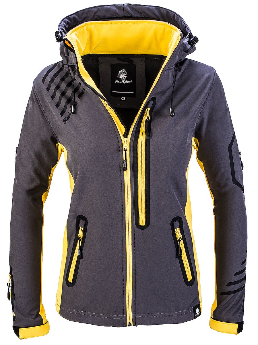 Funktionale Softshell-Outdoorjacke mit Kapuze