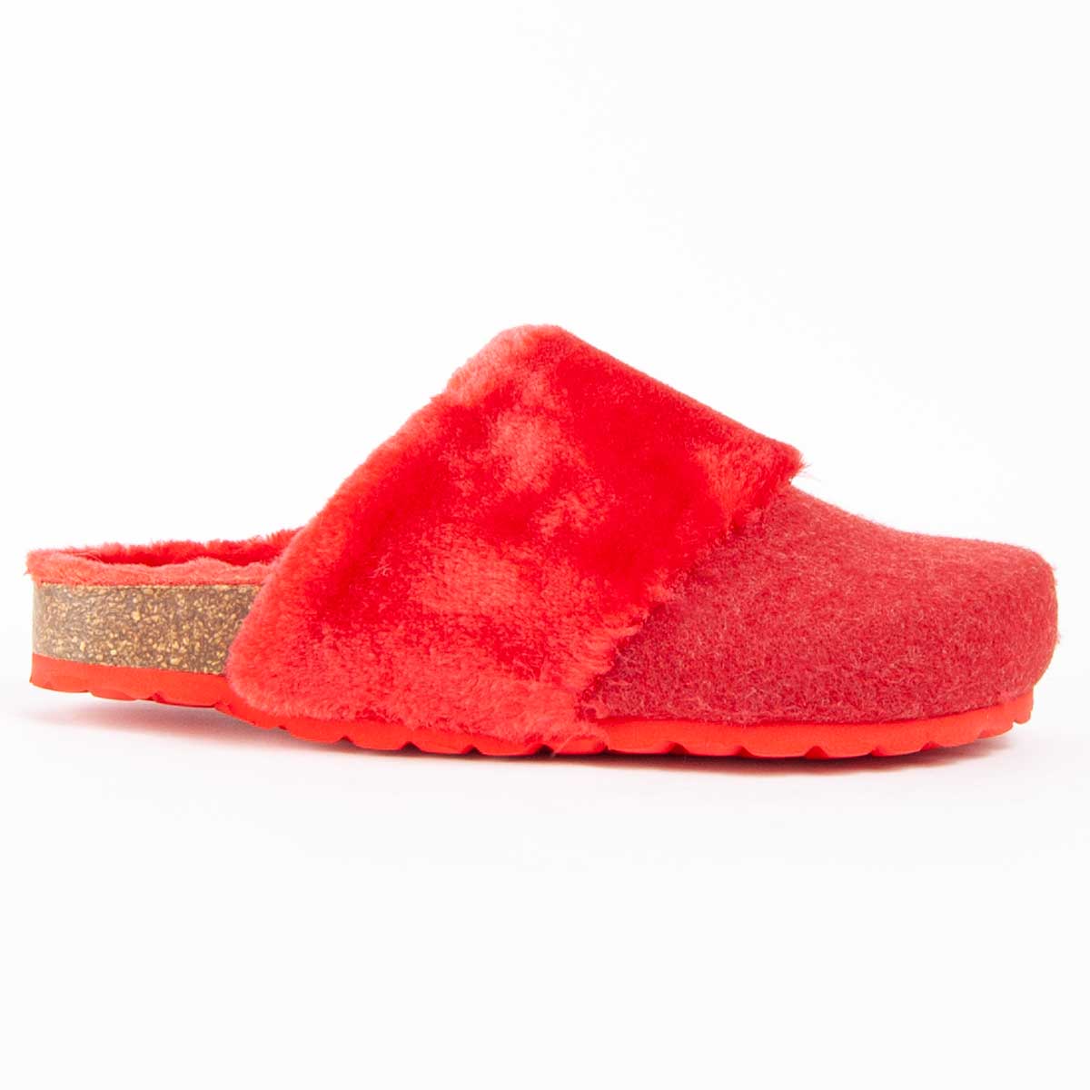 Vegane Clogs mit Kunstfellbesatz
