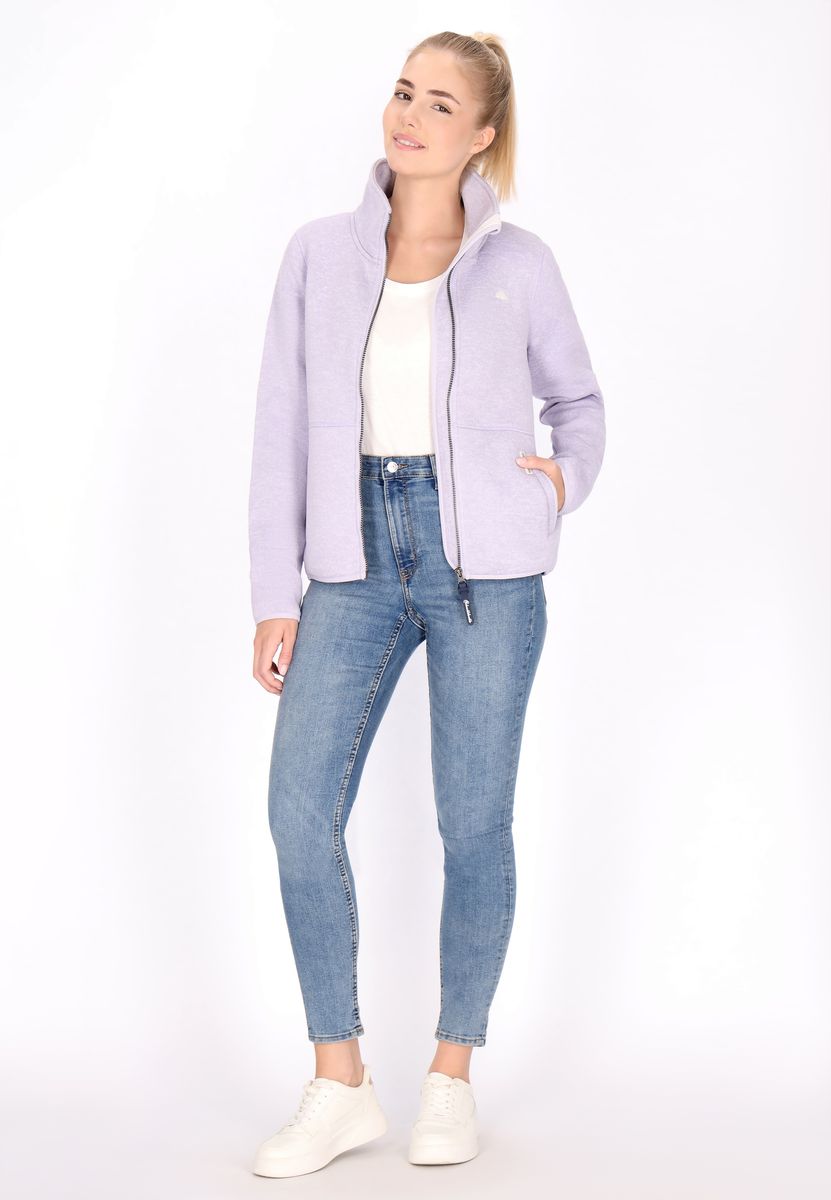 Kuschelige Strickfleecejacke mit Reißverschluss