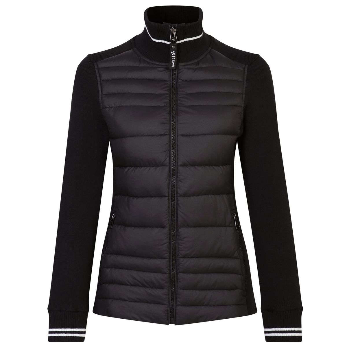 Gesteppte Hybrid-Thermonjacke mit Reißverschluss