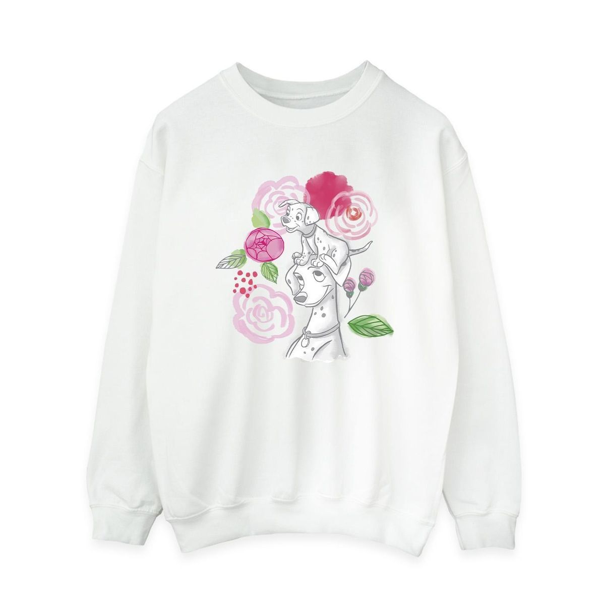 Sweatshirt mit Dalmatiner-Blumenmuster