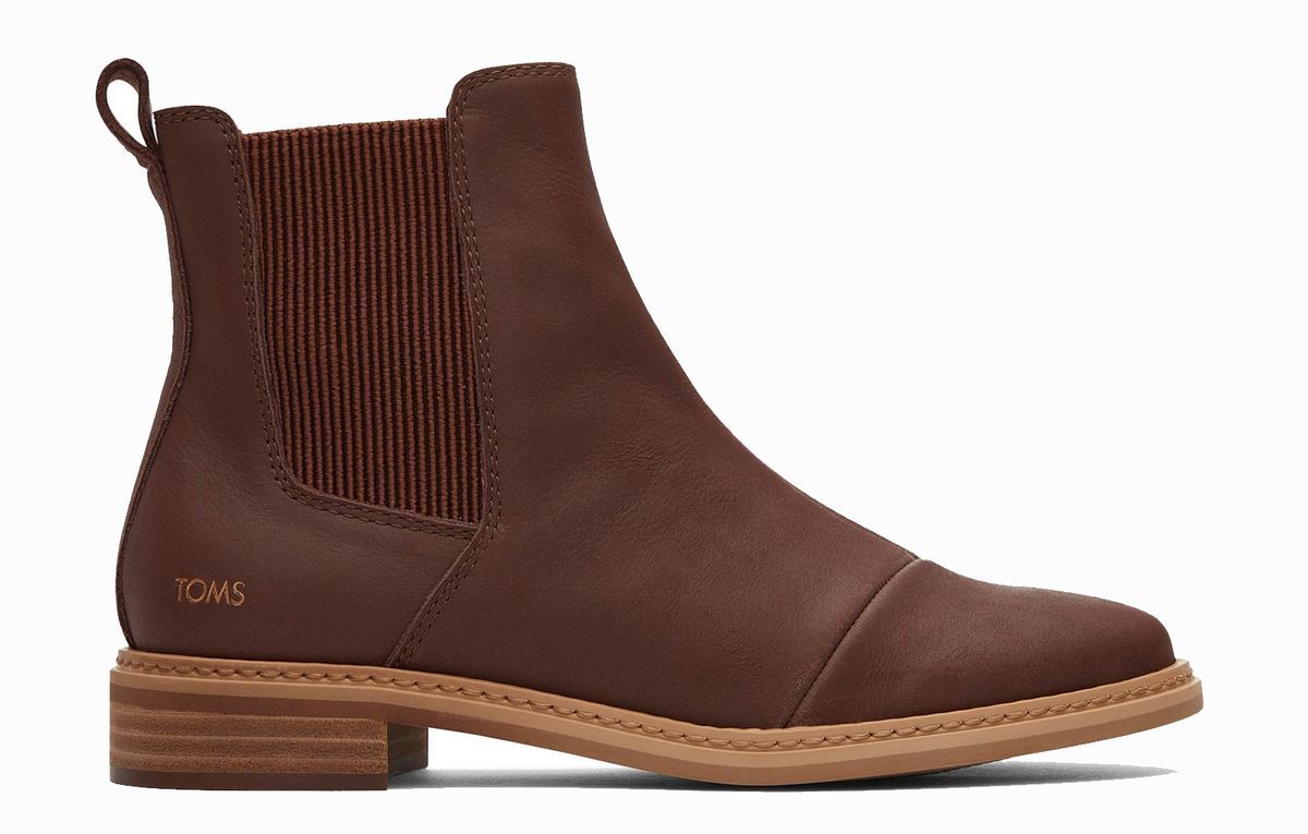 Leder-Chelsea-Boots mit Schichtabsatz