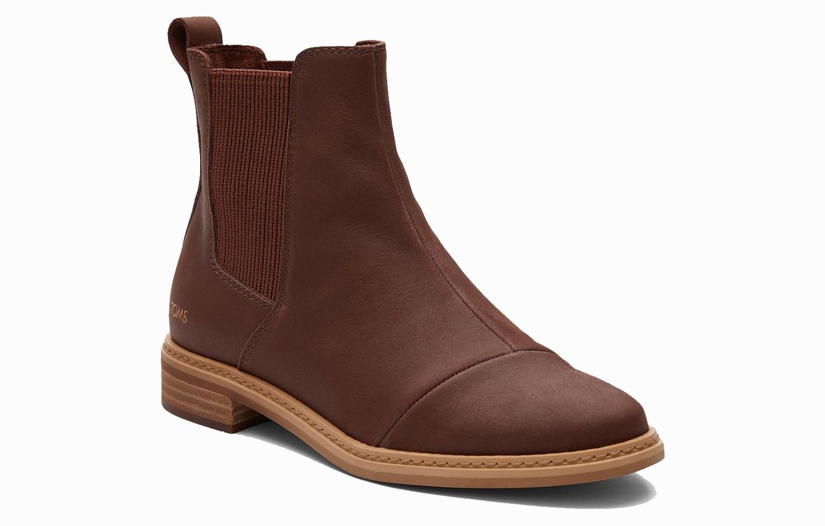 Leder-Chelsea-Boots mit Schichtabsatz