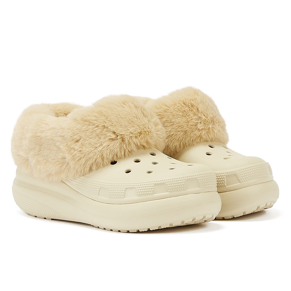 Furever Crush Plateau-Clogs mit Kunstfell