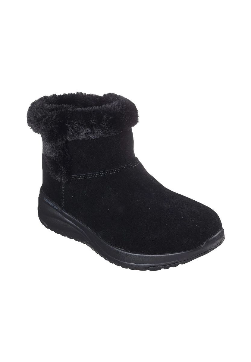Kuschelige Wildleder-Stiefeletten mit Webpelz