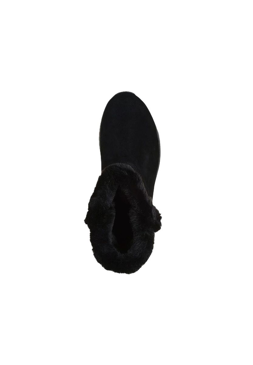 Kuschelige Wildleder-Stiefeletten mit Webpelz