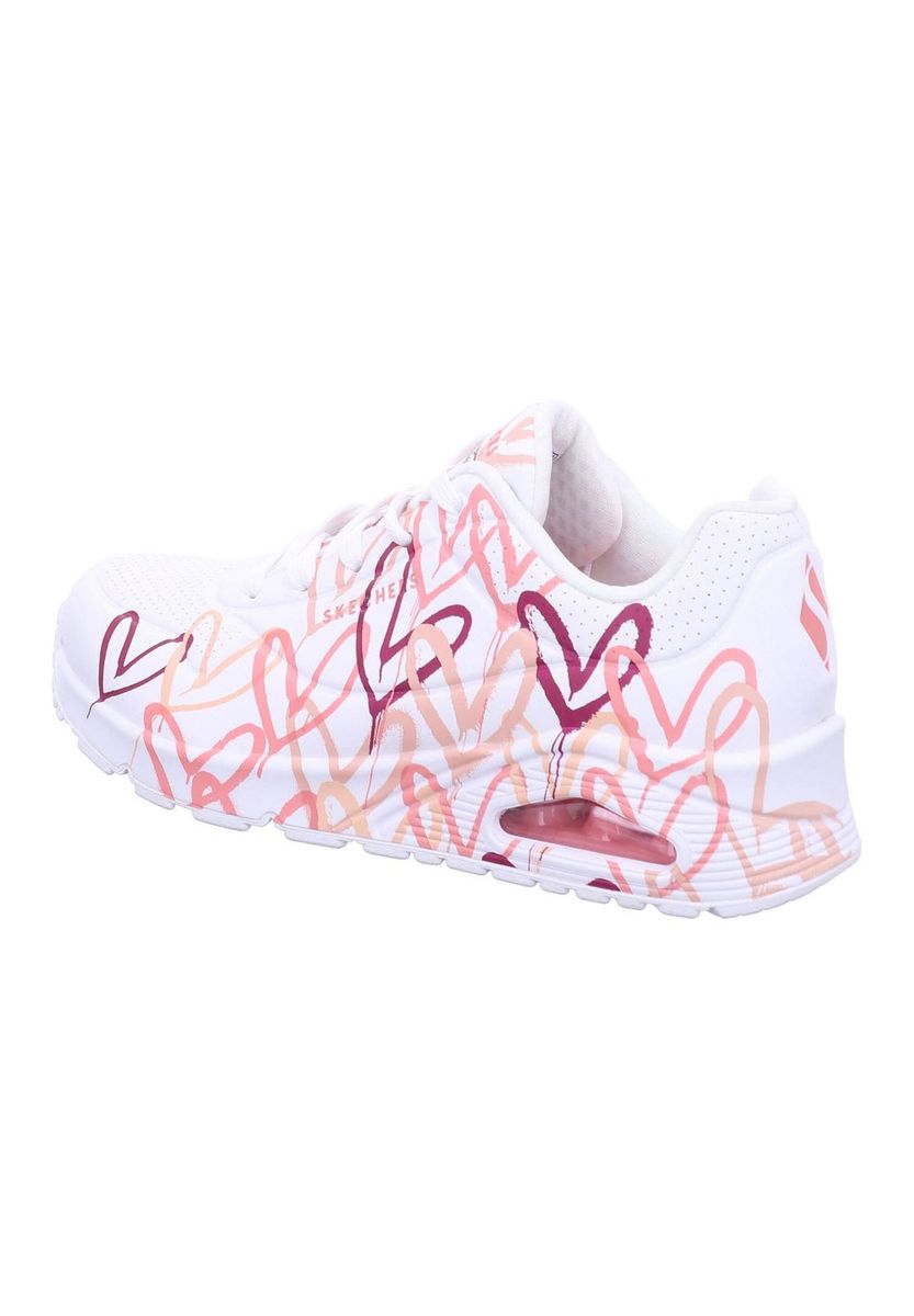 Platform-Sneaker mit Herz-Print