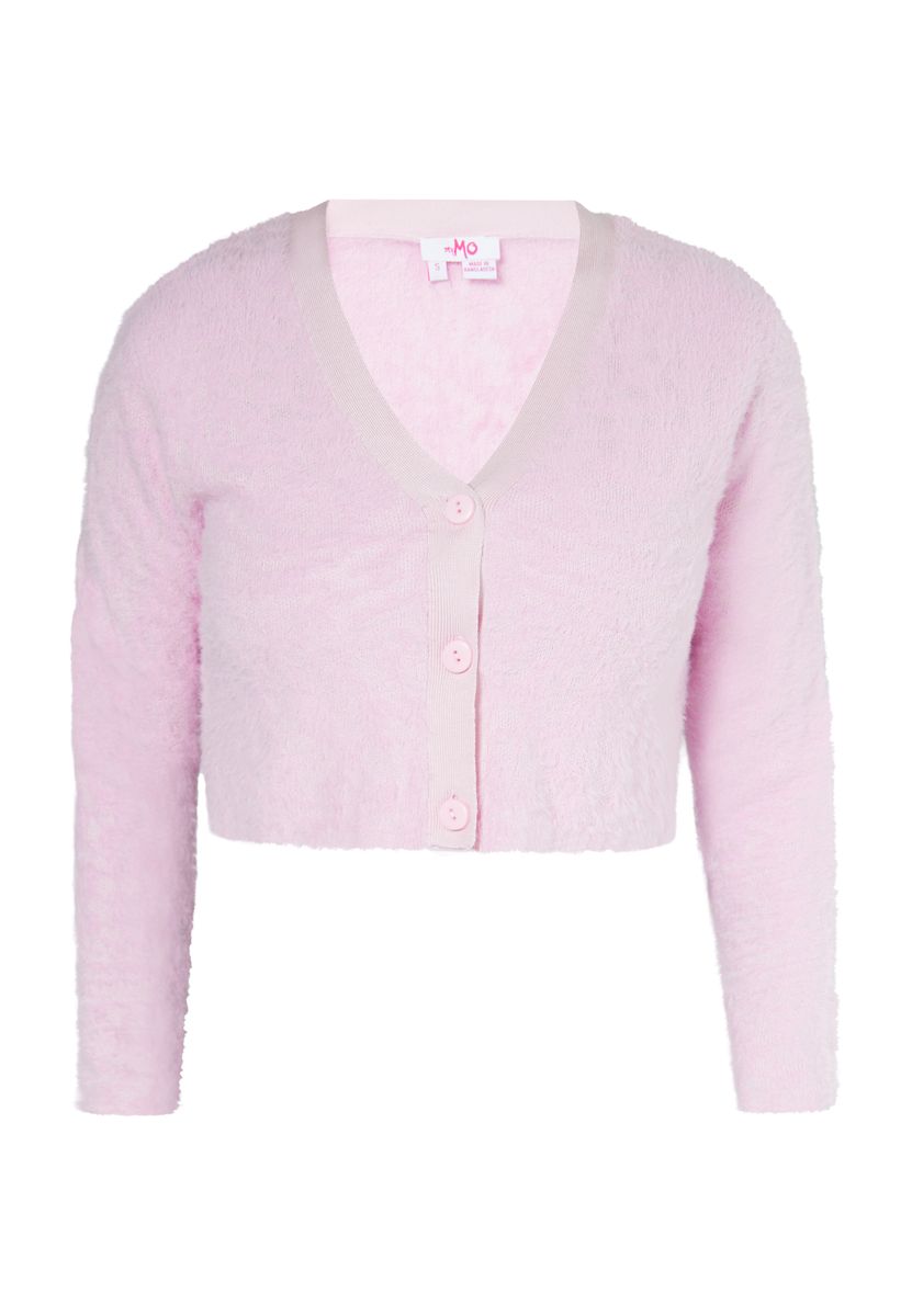 Offener Cardigan mit Wabenmuster