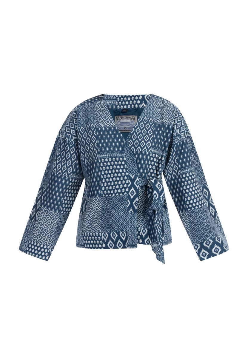 Wickeljacke mit Patchwork-Muster