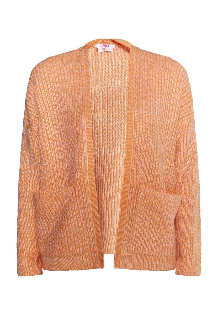 Grobstrick-Cardigan mit Rippenstruktur