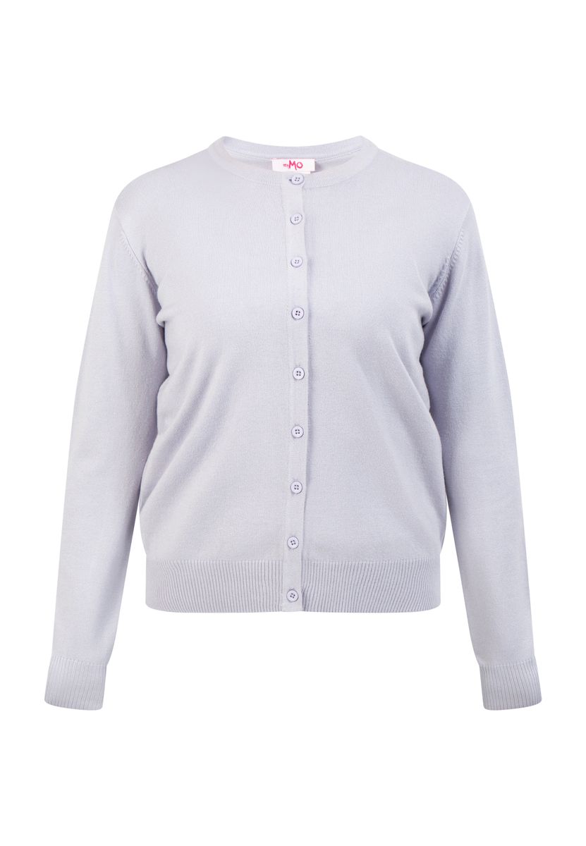 Klassische Strickjacke mit Rundhalsausschnitt