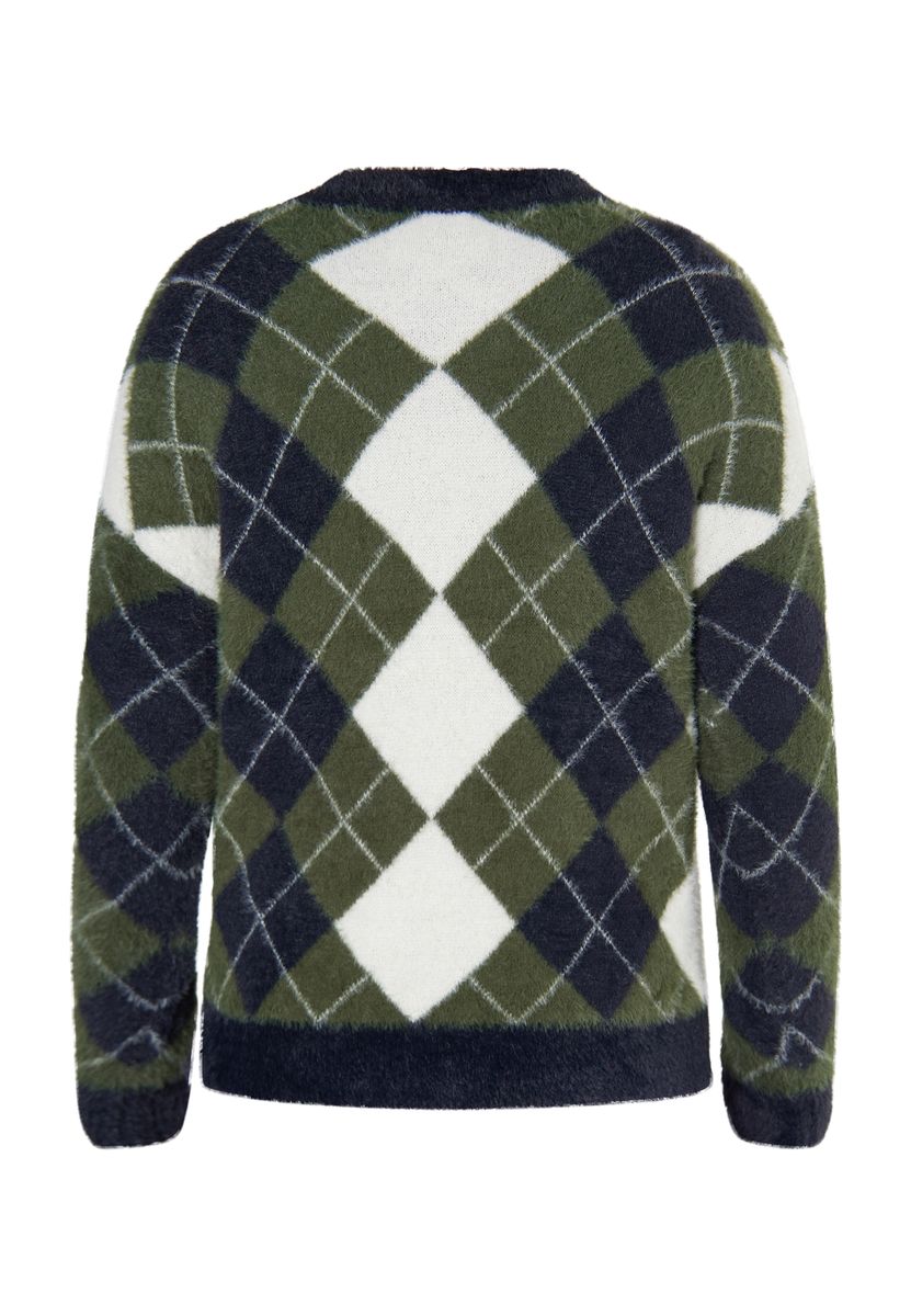 Klassischer Strickpullover mit Argyle-Muster