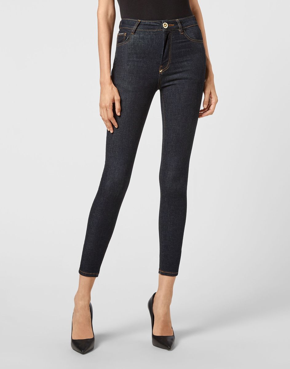 Skinny-Fit-Jeans in Stone-Washed-Optik
