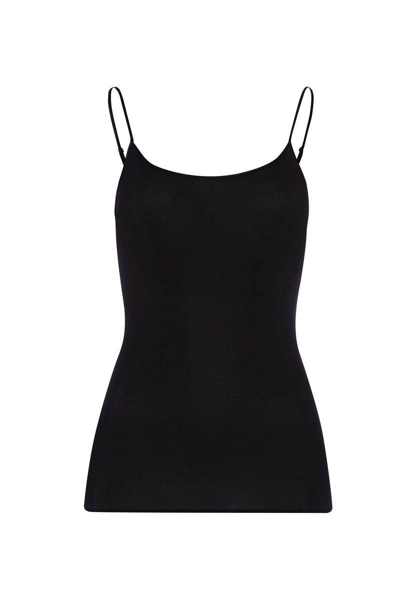 Nahtloses Baumwoll-Camisole mit Satin