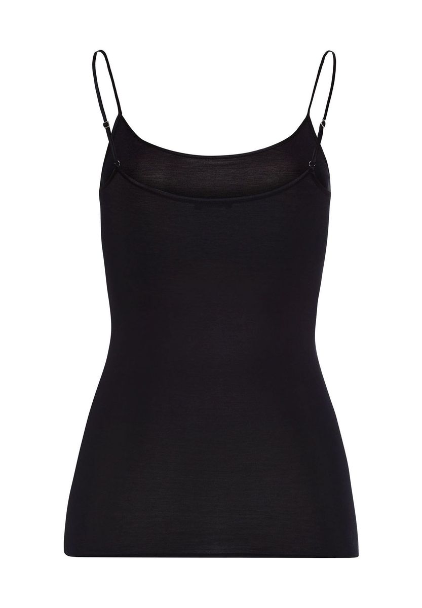 Nahtloses Baumwoll-Camisole mit Satin