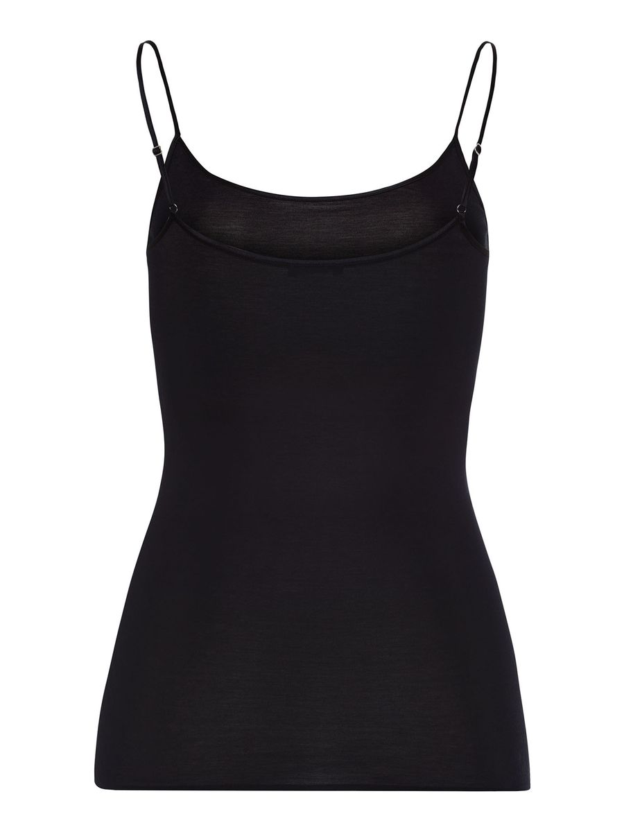 Nahtloses Baumwoll-Camisole mit Satin