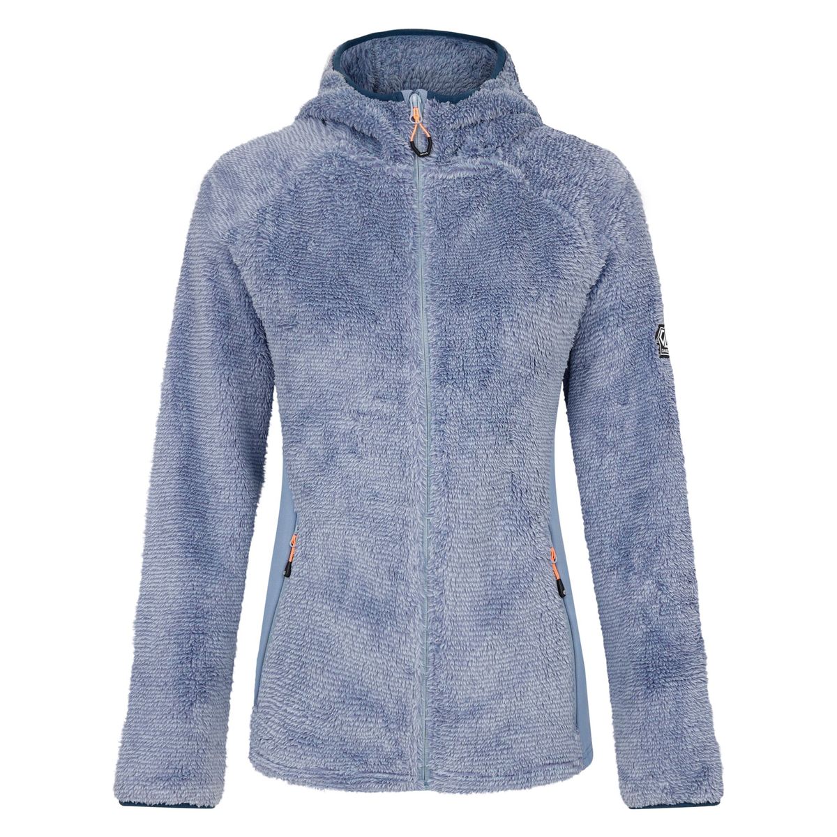 Hochflor-Fleecejacke mit Kapuze