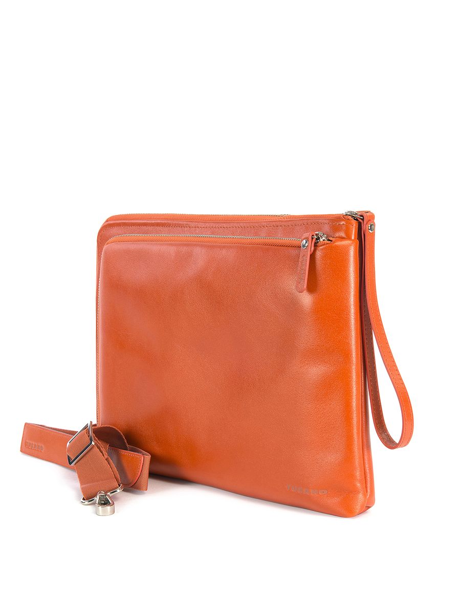 Vielseitige Dokumenten-Clutch aus Leder