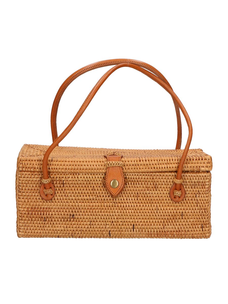 Handgefertigte Schultertasche aus Rattan