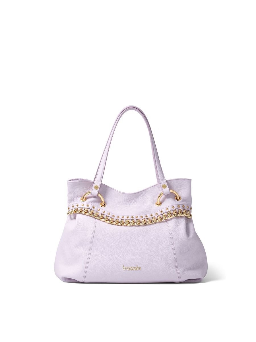 Hobo-Tasche mit dekorativem Kettendetail