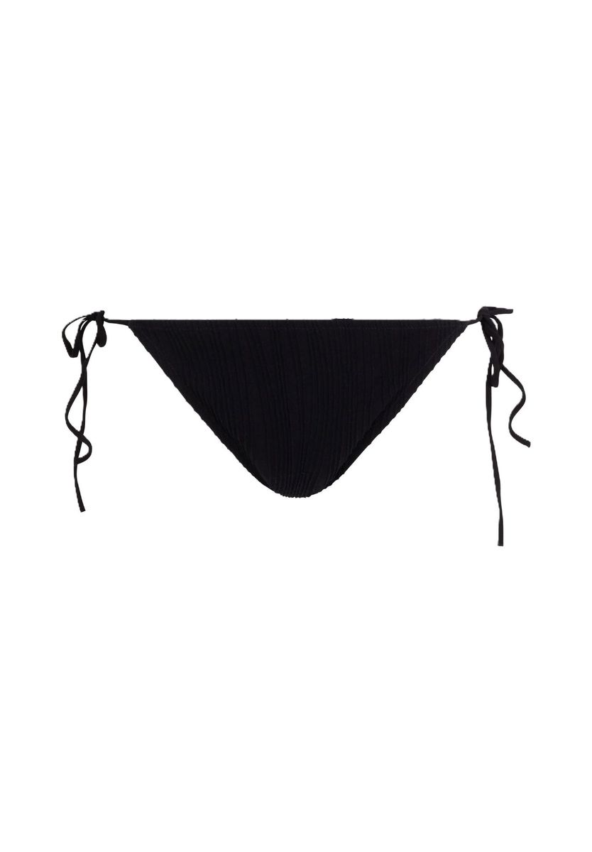 Gerippte Bikinihose mit Seitenschnürung