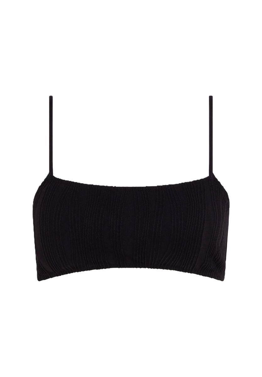 Geripptes Bustier-Bikinioberteil