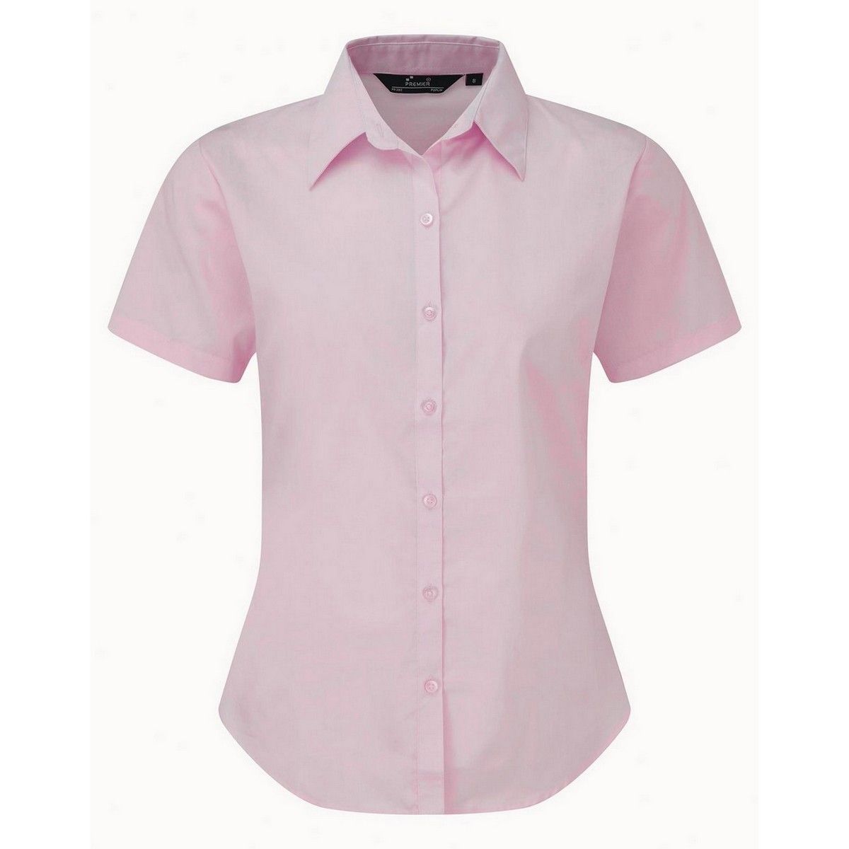 Kurzärmelige Popeline-Business-Bluse