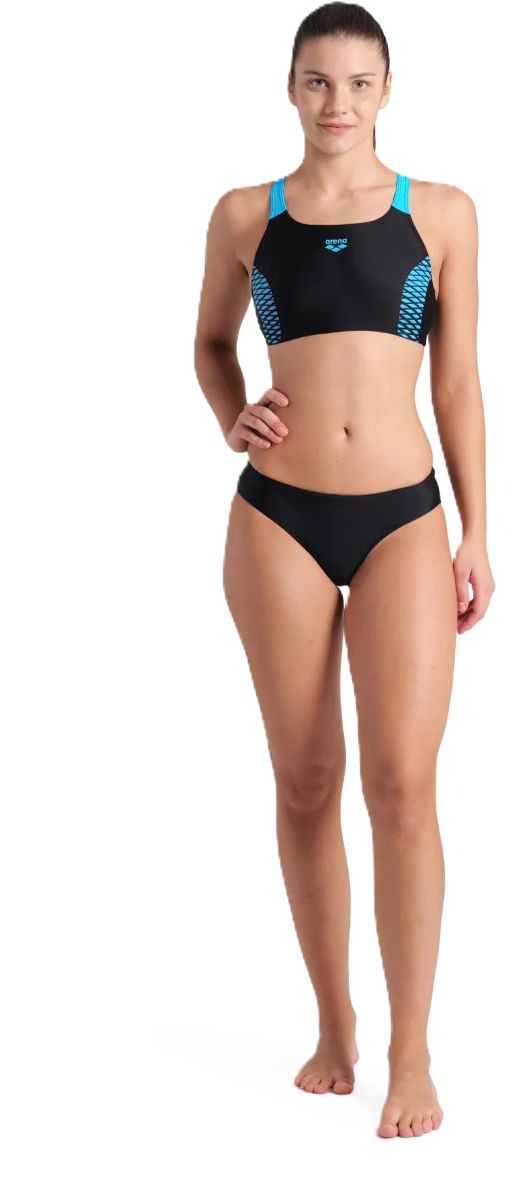 Sportliches Bustier-Bikini mit Ringerrücken
