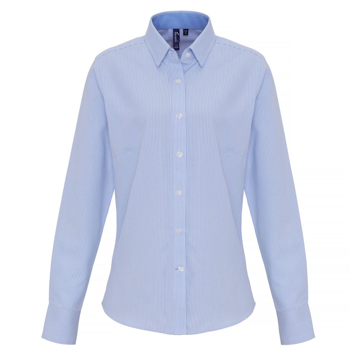 Klassische gestreifte Langarm-Bluse